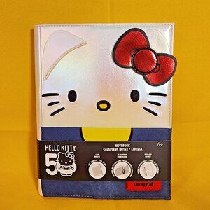 Loungefly Hello Kitty Pearlescent 50th Anniversary Refillable Notebook Journal